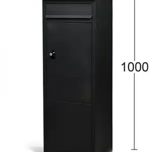 Habo postkasse 1000x330x260 mm sort