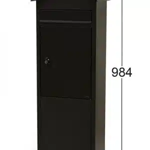 Habo postkasse 1330x400x320 mm sort