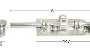 Habo skudrigle låsbar 630mm varmforzinket
