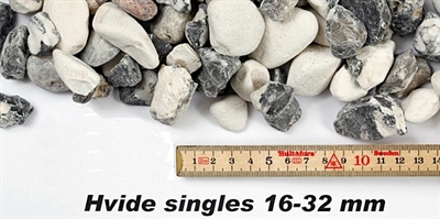 Pyntesten singles hvid 16-32mm 1000kg bigbag