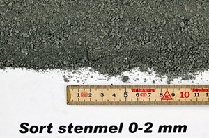 Stenmel sort 0-2mm 1000kg bigbag