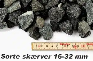 Granitskærver sort 16/32 1000kg bigbag