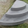 TRAPPETRIN CIRKEL TRIN grå beton ø200x14 cm